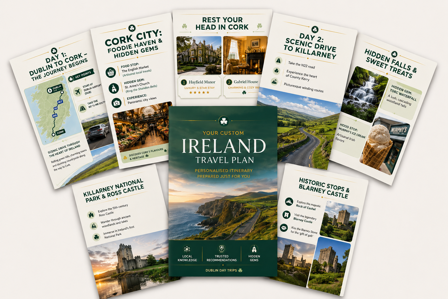 Premium Printed Ireland Travel Pack — professionally printed A4 travel planner